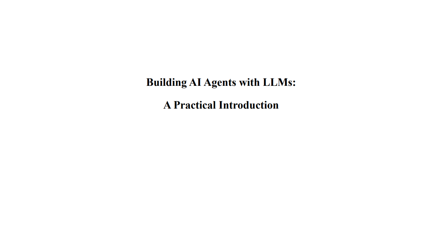 Building AI Agents with LLMs